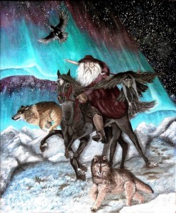 ''Odin'' oil on canvas 48 x 55 cm